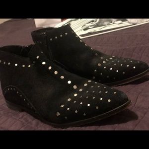 Free People Faux Suede Studded Booties